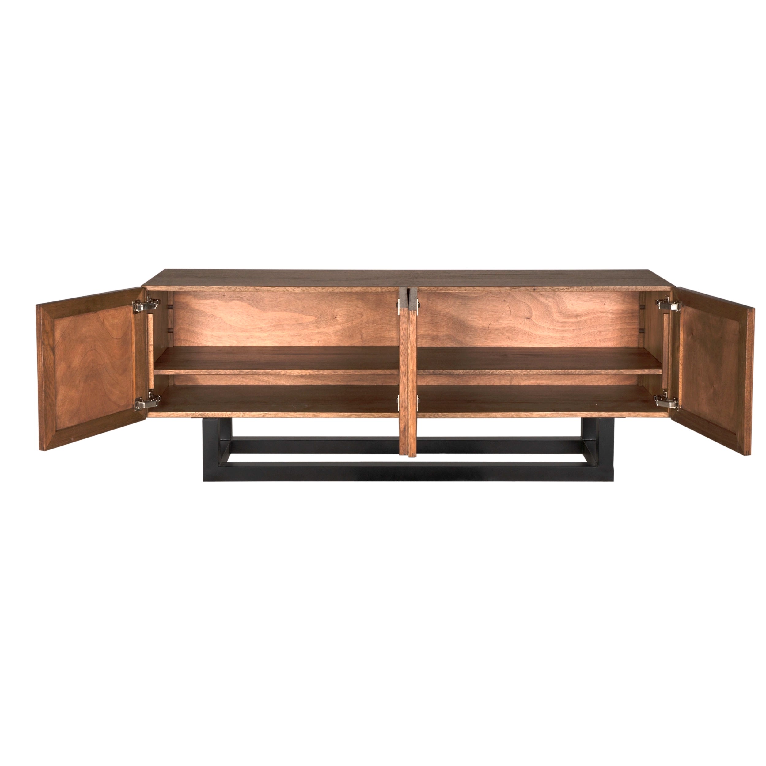 Thomson Sideboard in Dark Walnut with Matte Black — Noir Furniture
