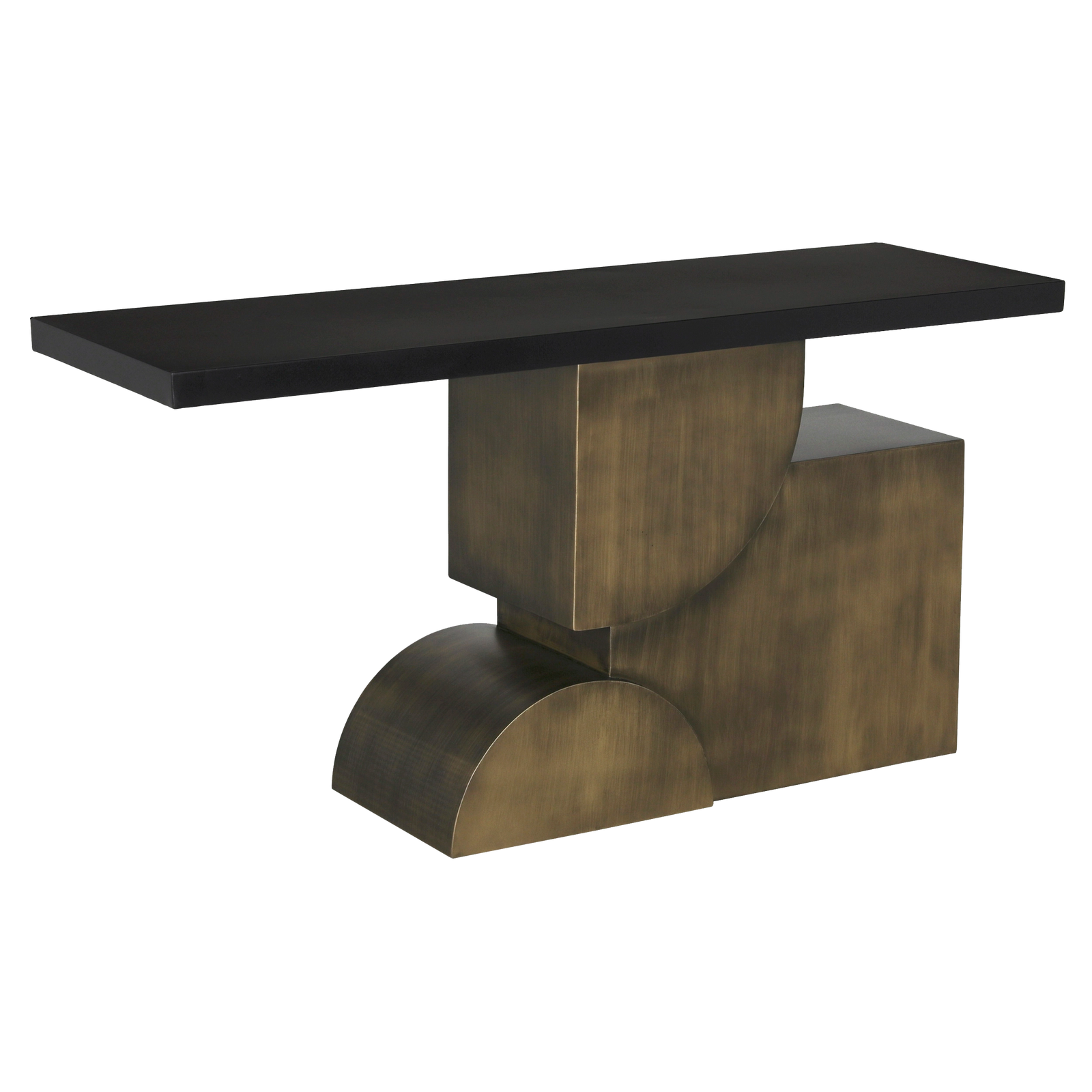Couture Console in Matte Black and Aged Brass — Noir Furniture