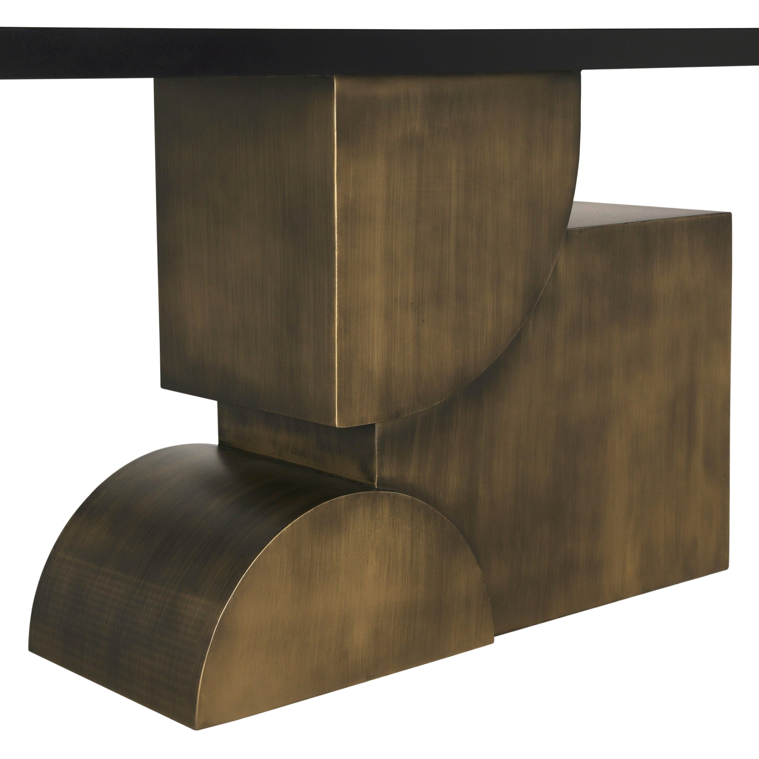 Couture Console in Matte Black and Aged Brass — Noir Furniture