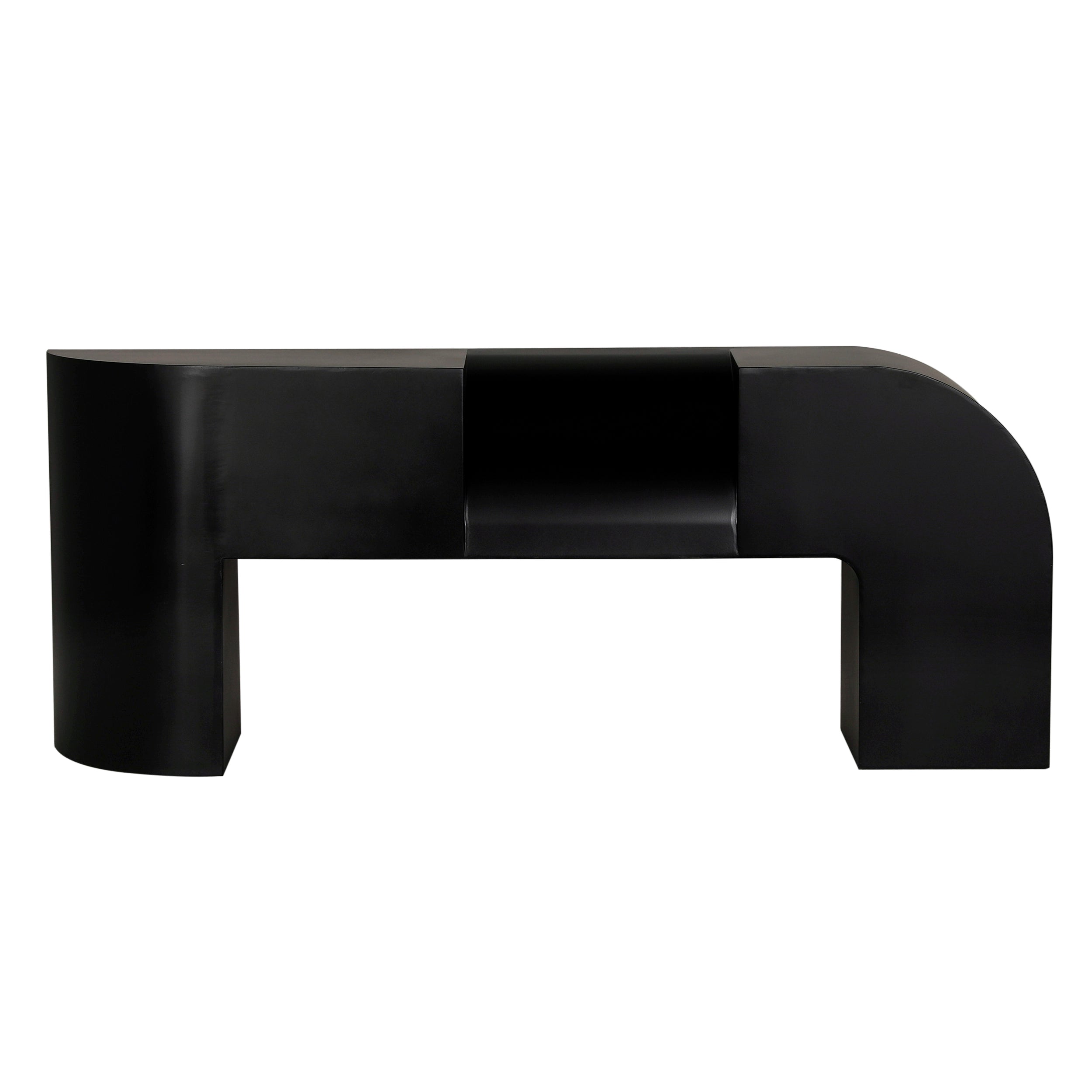 Crafter Console in Matte Black — Noir Furniture