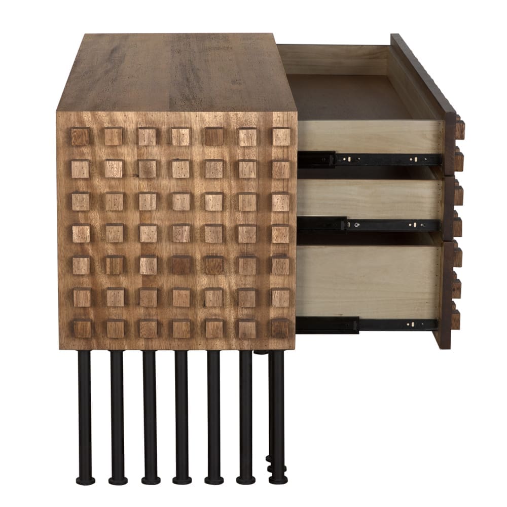 Wolfgang Sideboard in Dark Walnut with Matte Black — Noir Furniture
