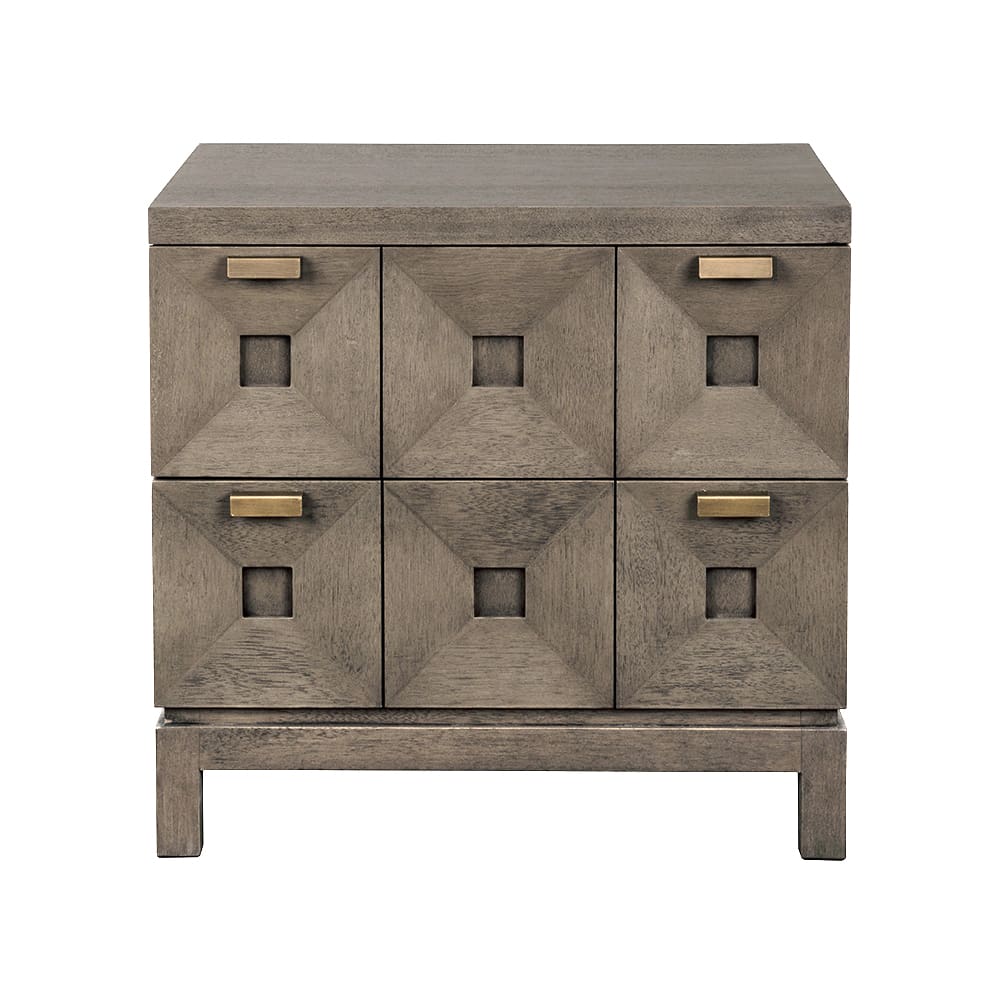 Musashi 2 Drawer, Small, Greige Walnut