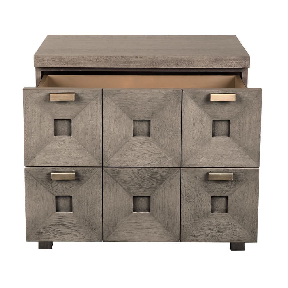 Musashi 2 Drawer, Small, Greige Walnut