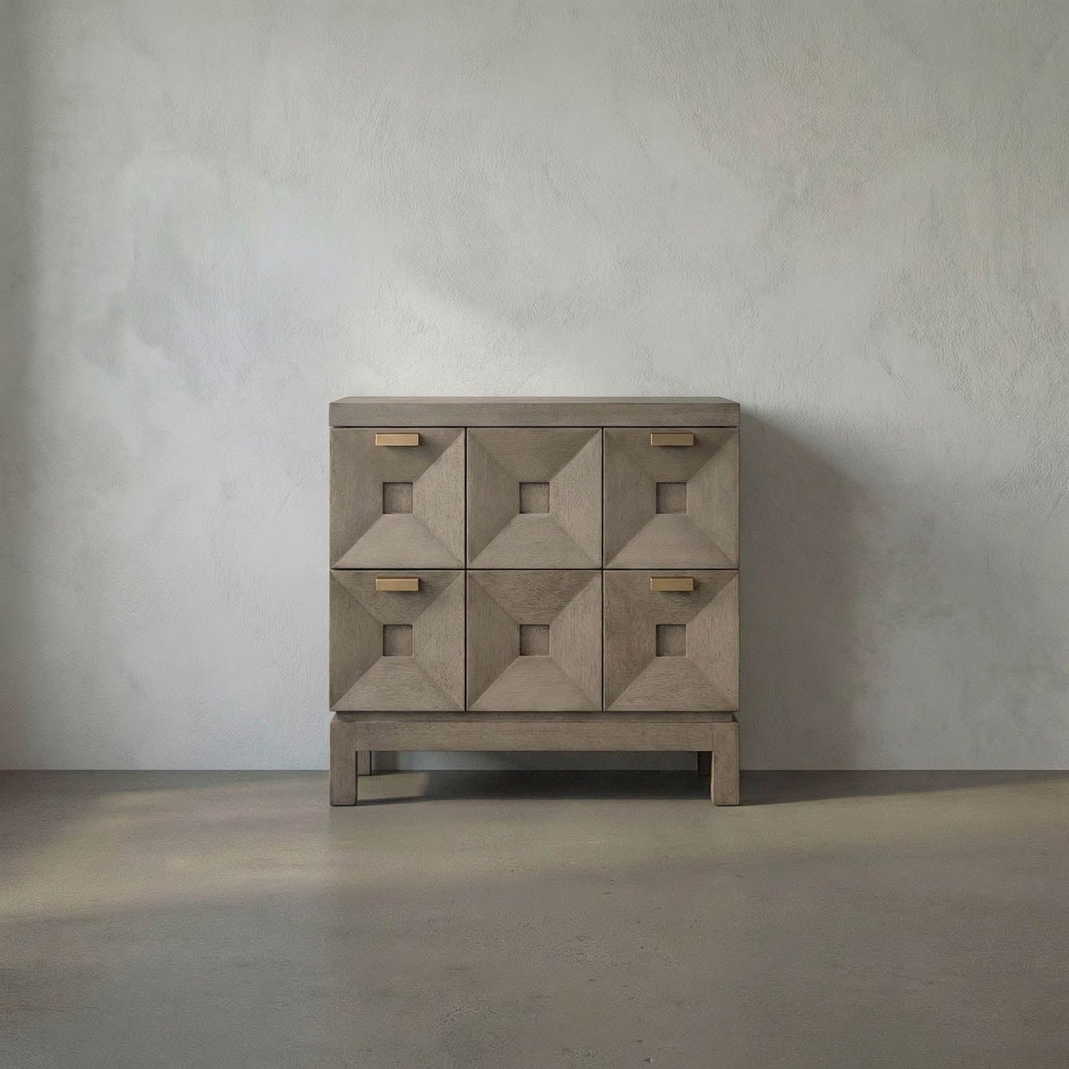 Musashi 2 Drawer, Small, Greige Walnut by Noir