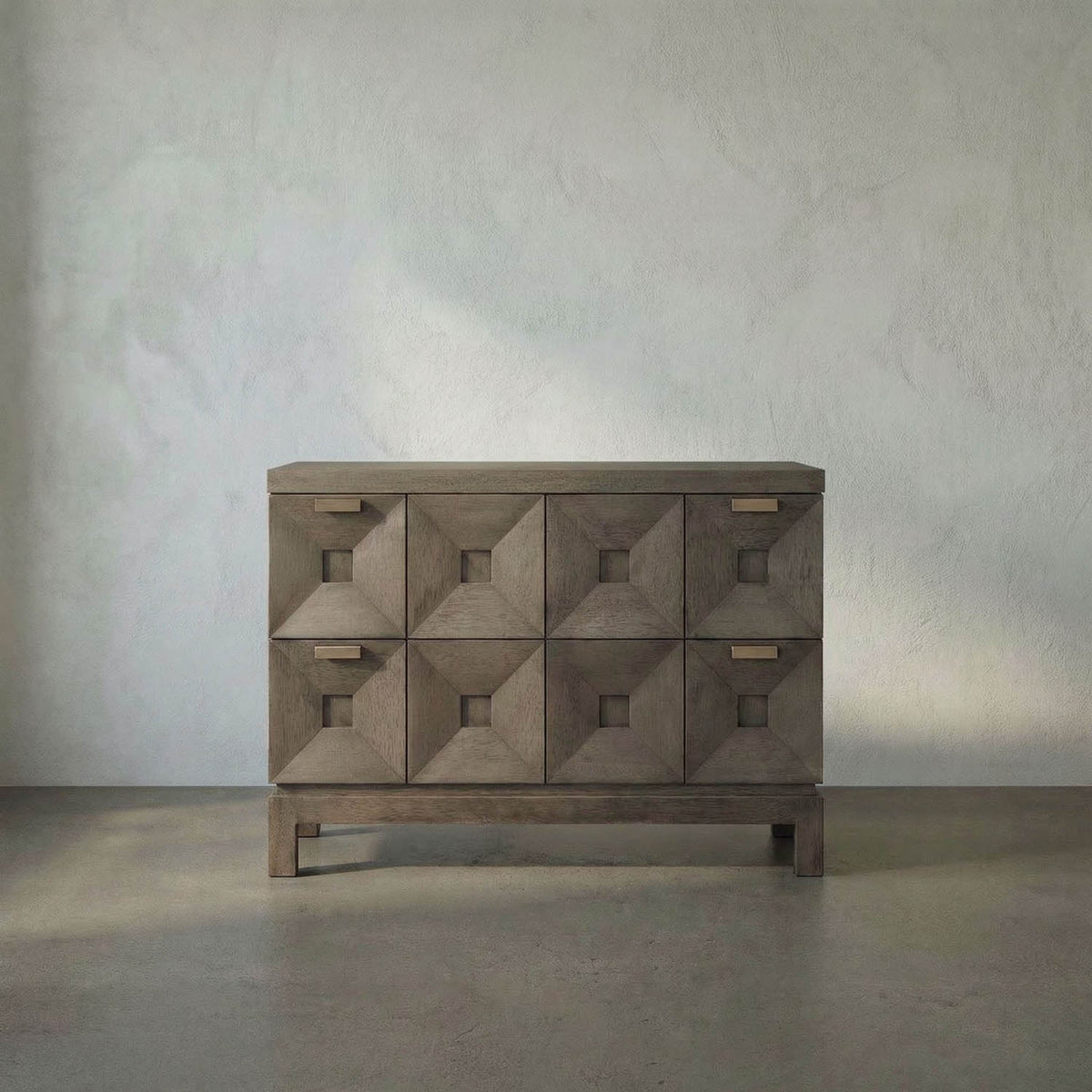 Musashi 2 Drawer, Large, Greige Walnut by Noir