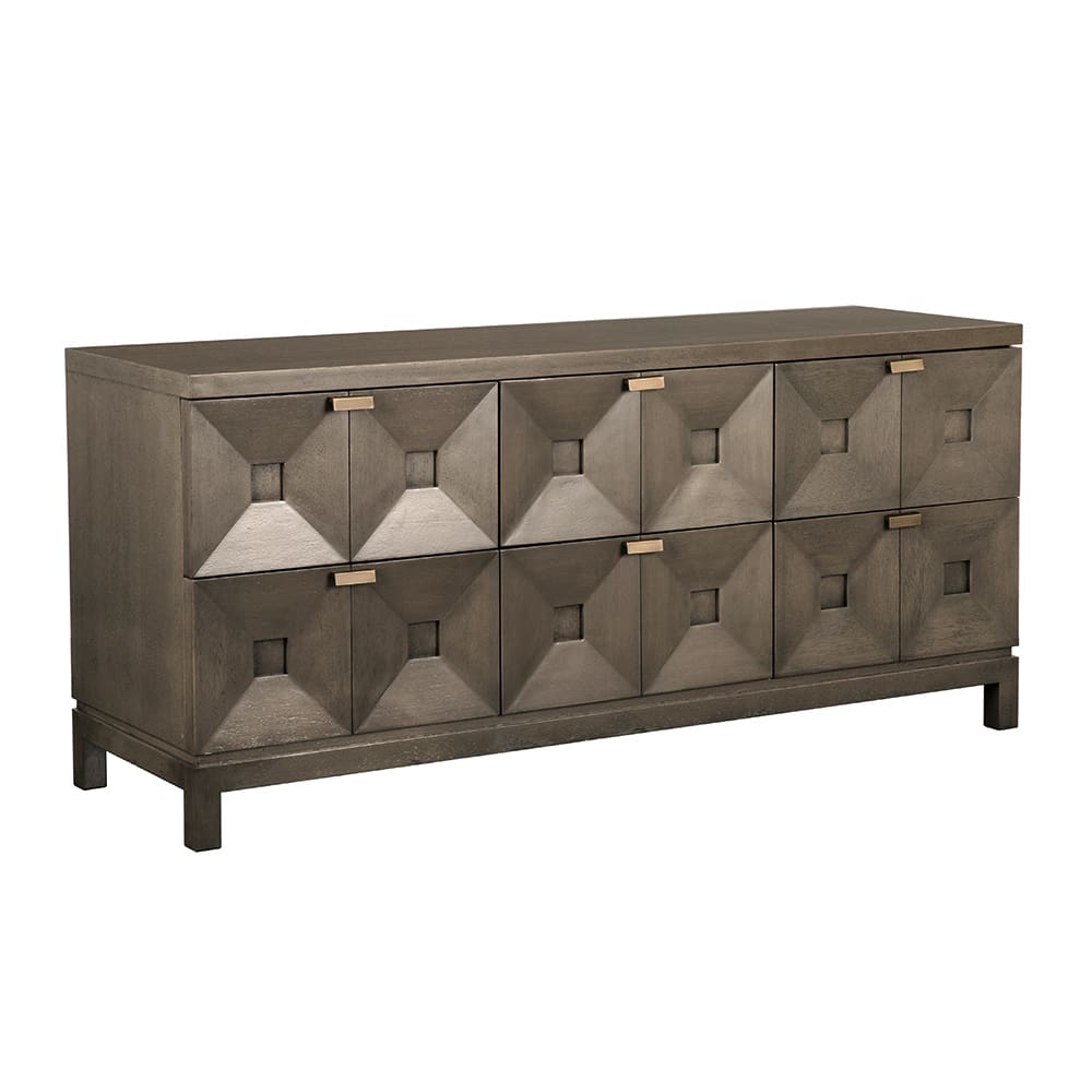 Musashi 6 Drawer, Greige Walnut