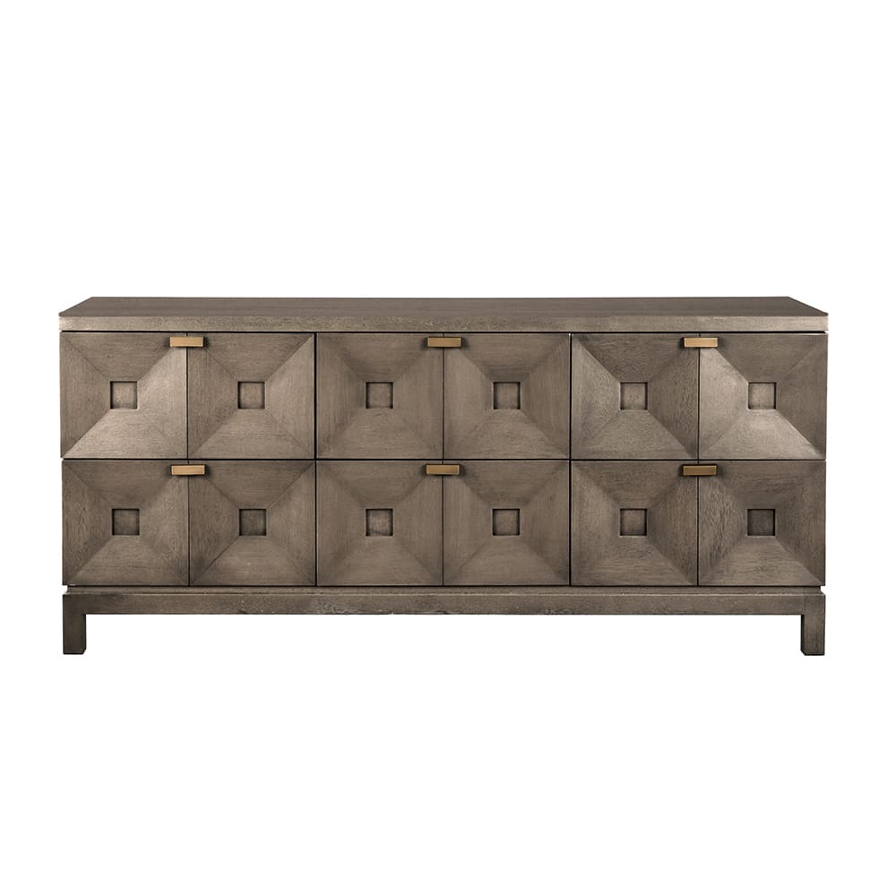 Musashi 6 Drawer, Greige Walnut