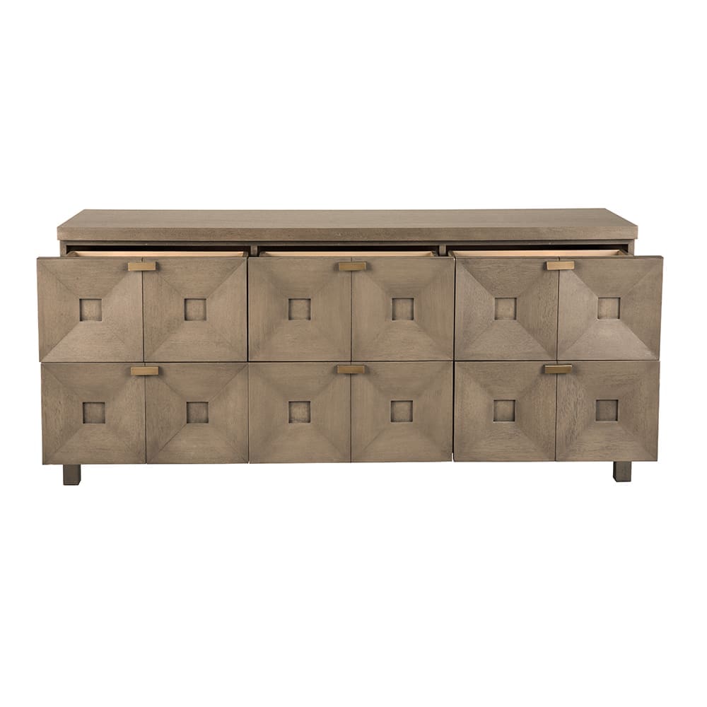 Musashi 6 Drawer, Greige Walnut