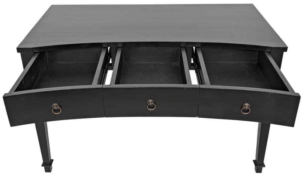Curba Desk, Hand Rubbed Black