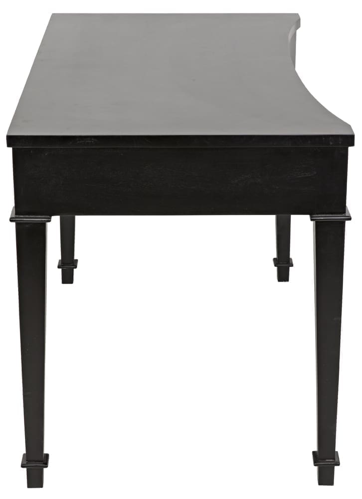 Curba Desk, Hand Rubbed Black