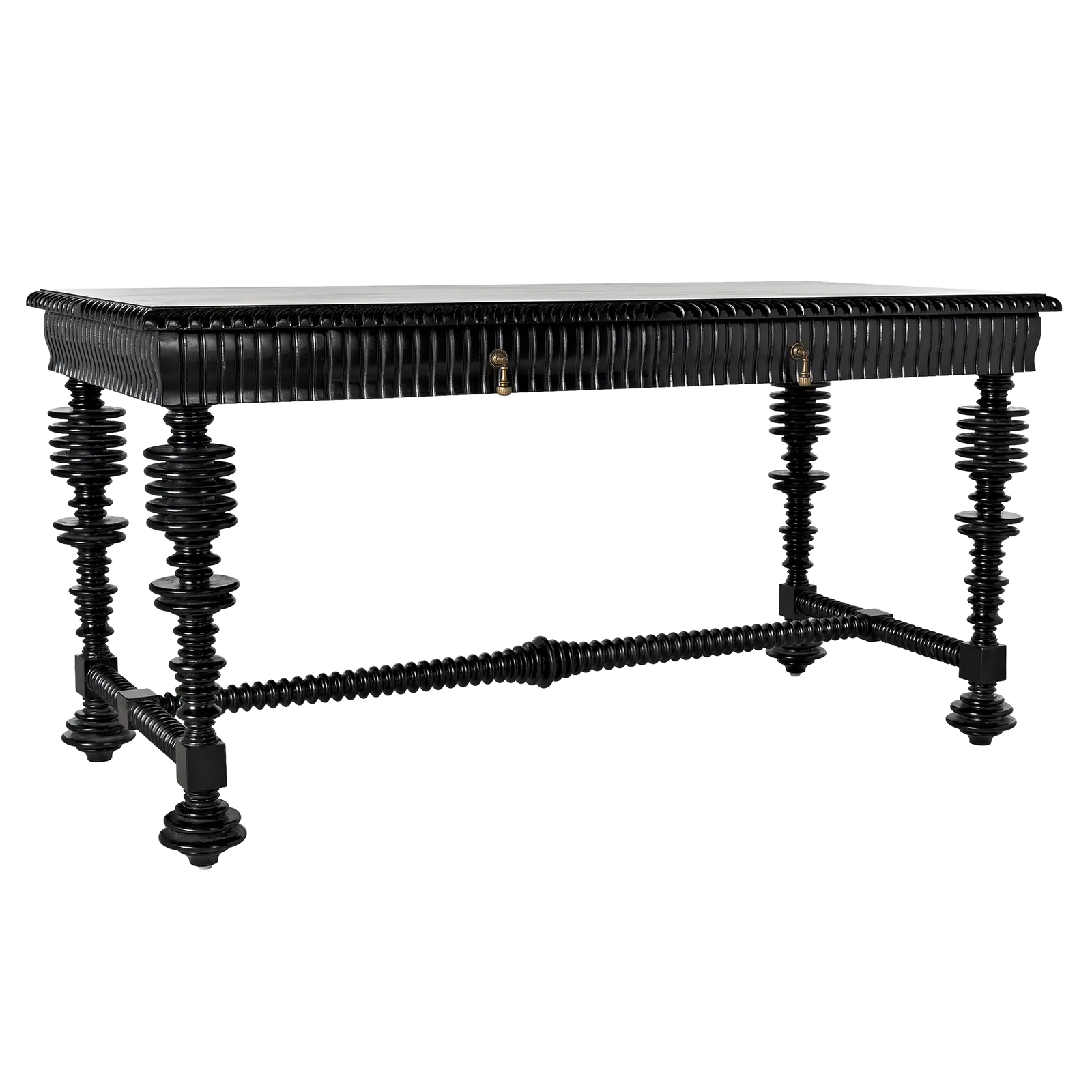 Portuguese Console, Hand Rubbed Black by Noir Furniture | Sutter & Vale