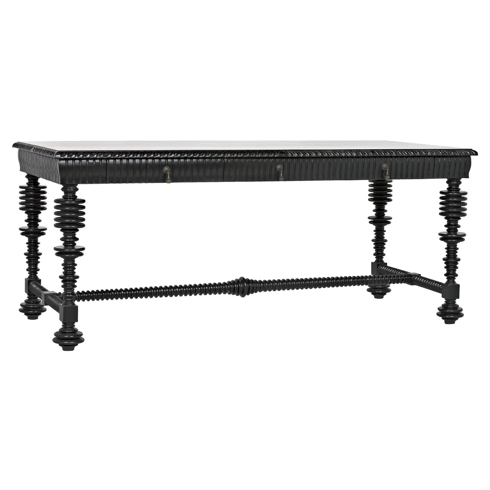 Portuguese Desk, Hand Rubbed Black