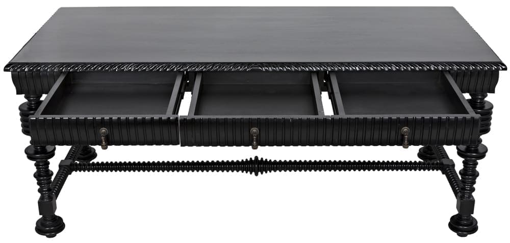 Portuguese Desk, Hand Rubbed Black