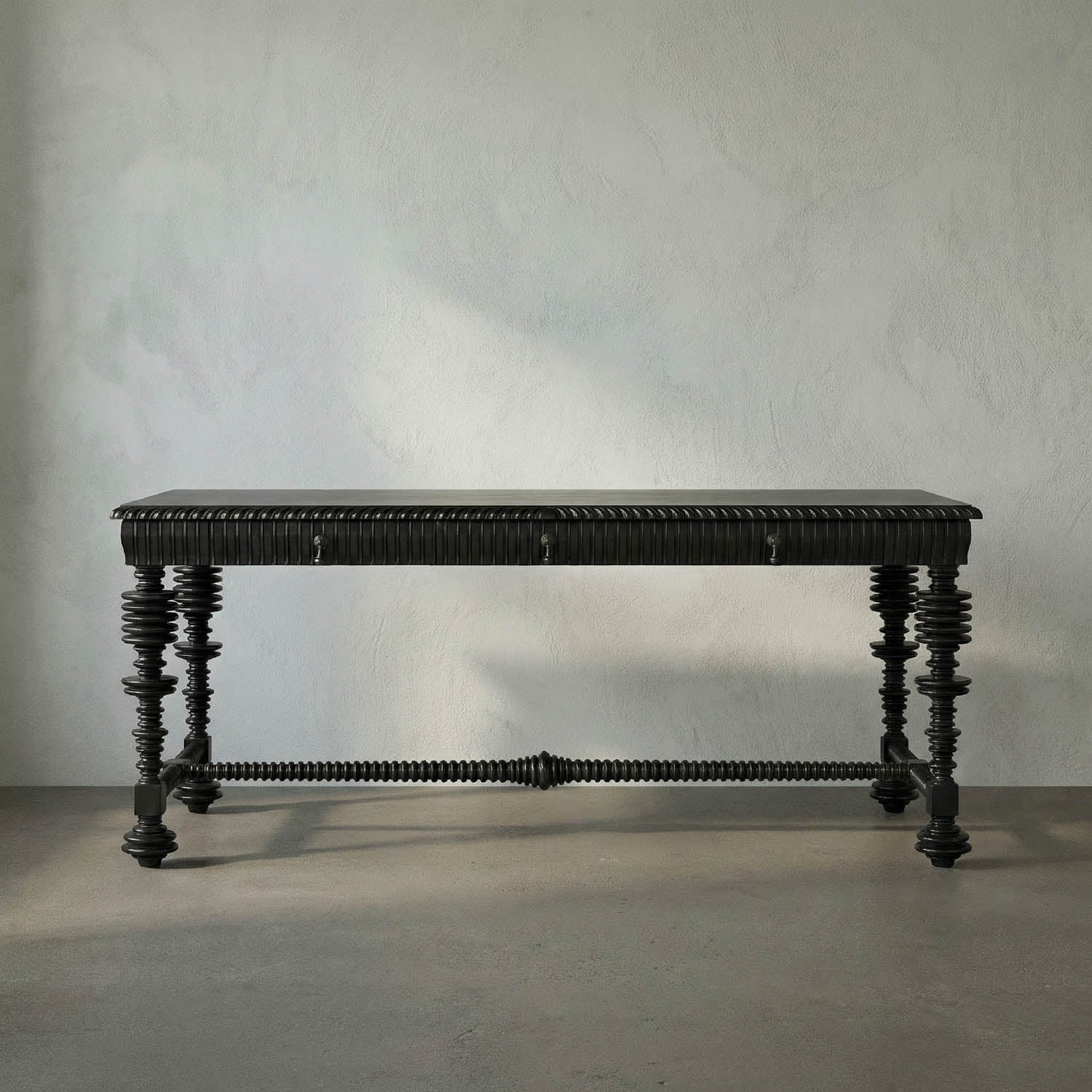 Portuguese Desk, Hand Rubbed Black by Noir