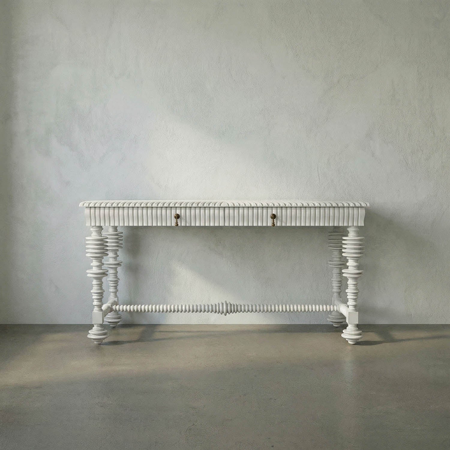 Portuguese Desk, Small, Solid White by Noir