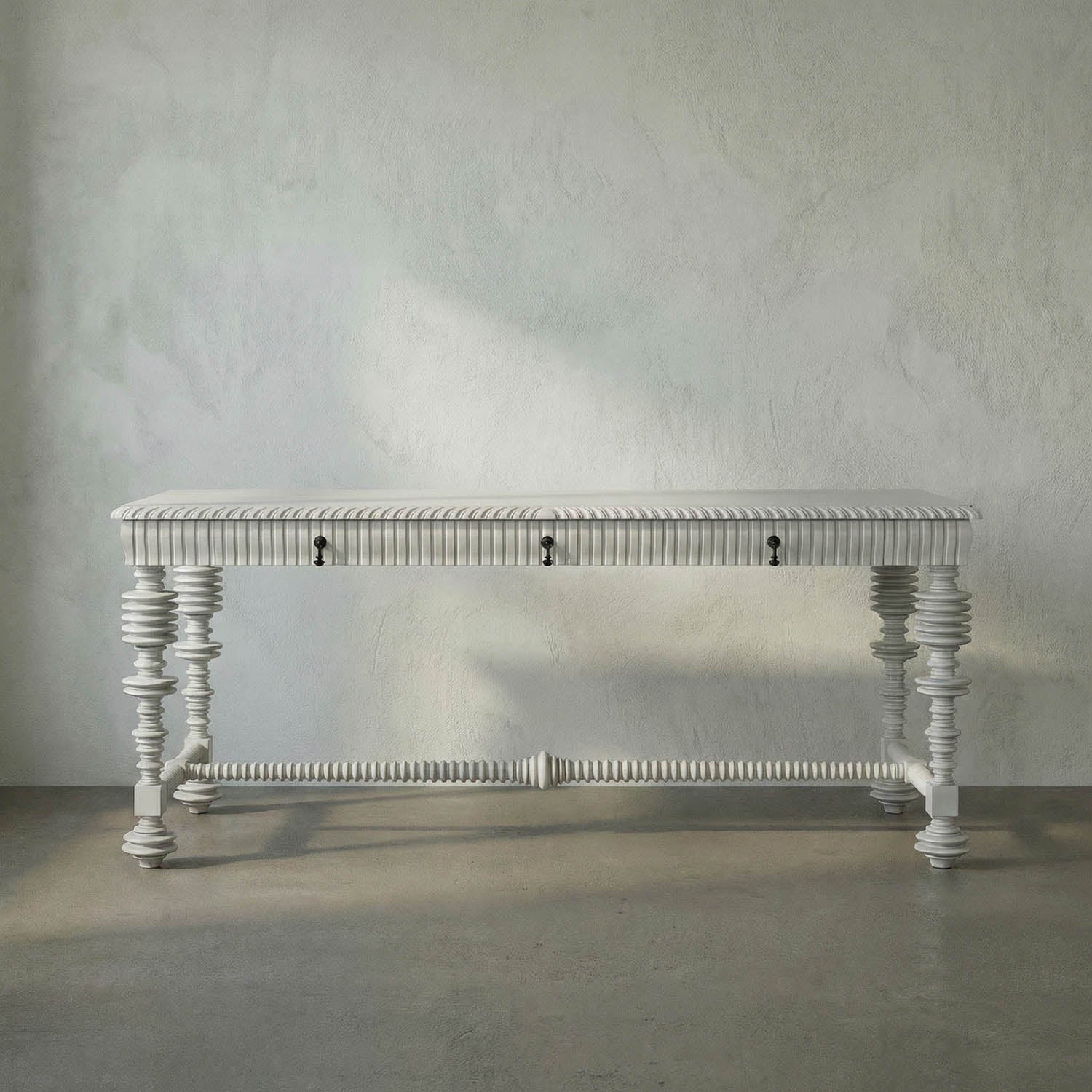 Portuguese Desk, Solid White by Noir