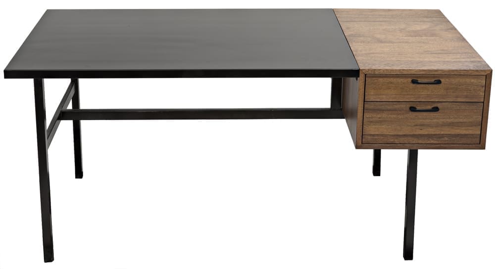 Algeron Desk with Black Iron