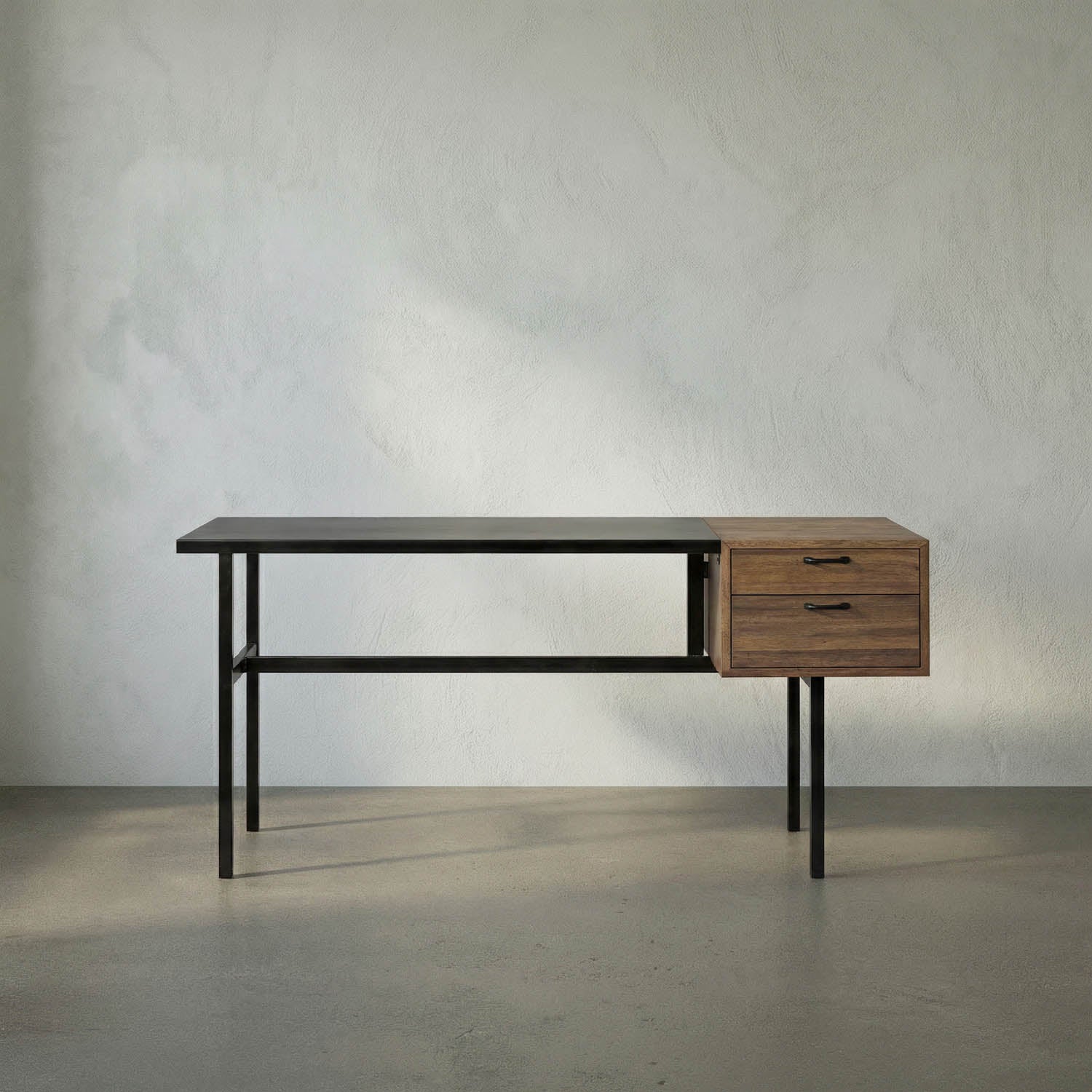 Algeron Desk with Black Iron by Noir