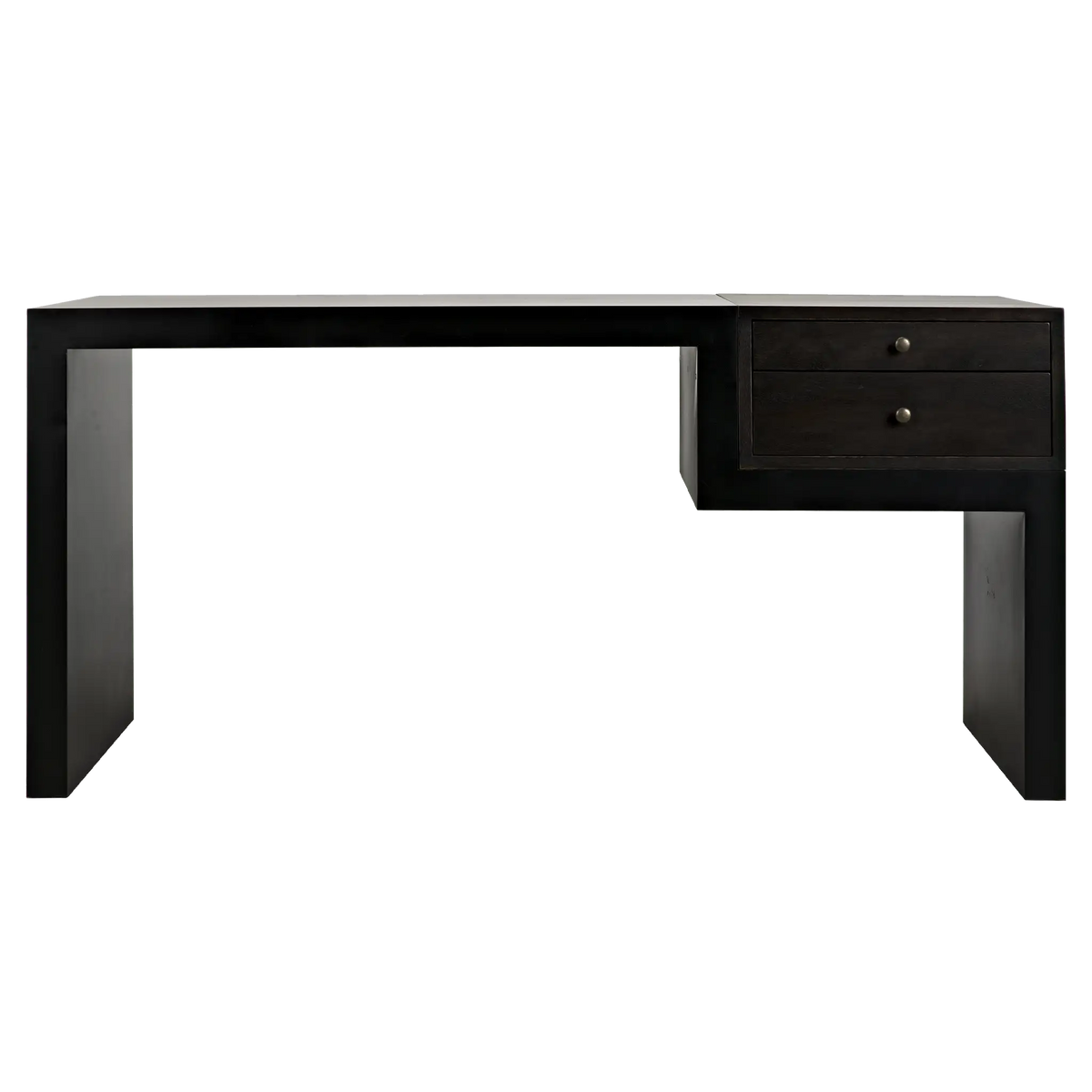 Alvaro Desk, Black Iron with Ebony Walnut