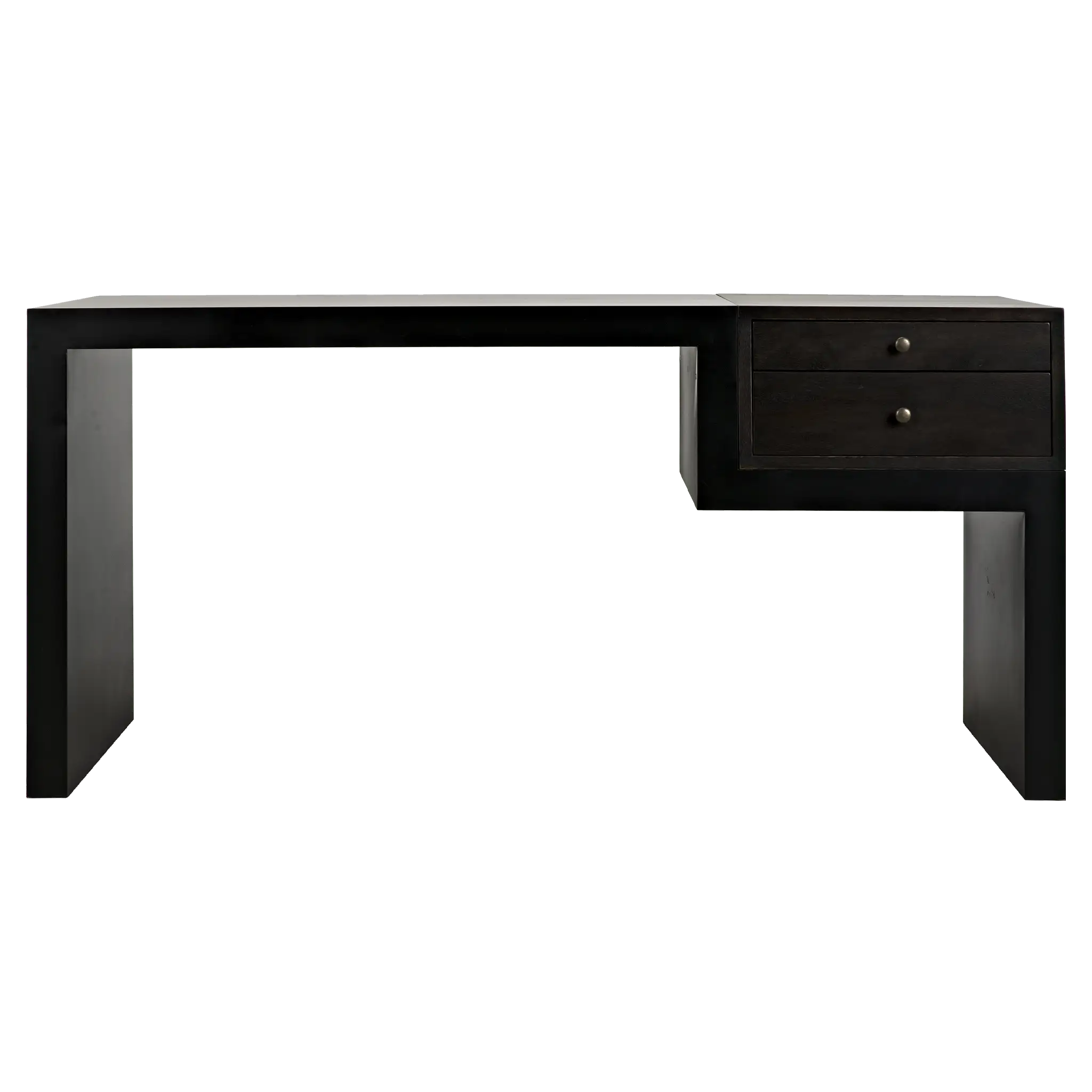 Alvaro Desk, Black Iron with Ebony Walnut