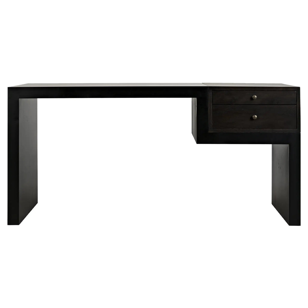 Alvaro Desk, Black Iron with Ebony Walnut
