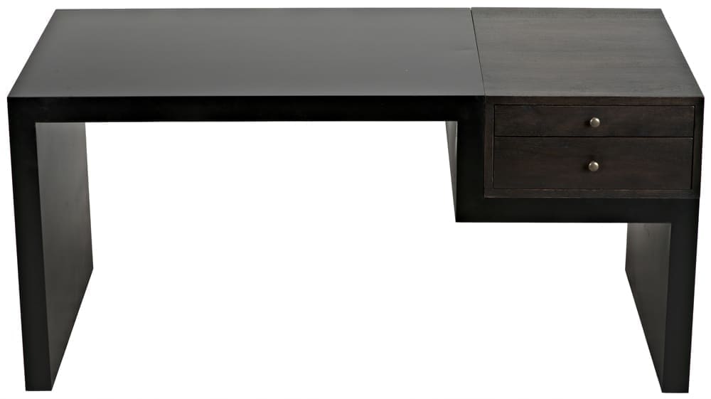 Alvaro Desk, Black Iron with Ebony Walnut
