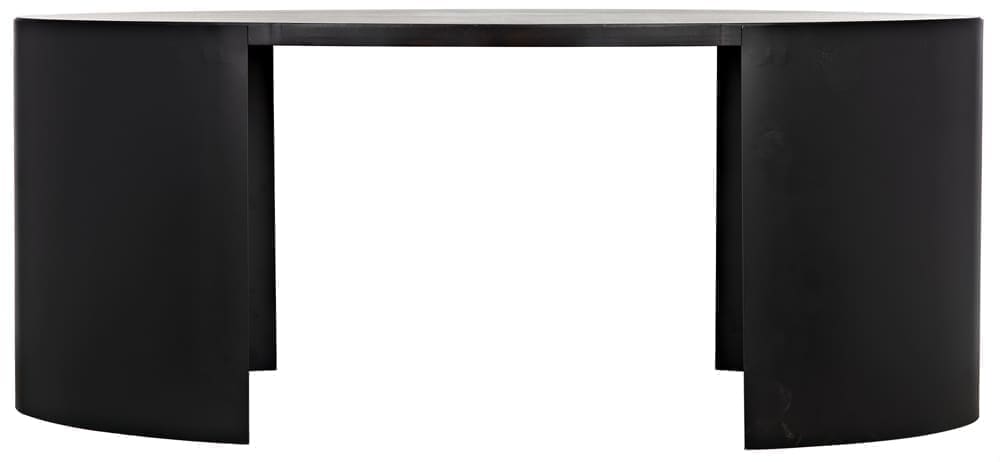 Marigold Desk, Ebony Walnut with Black Iron