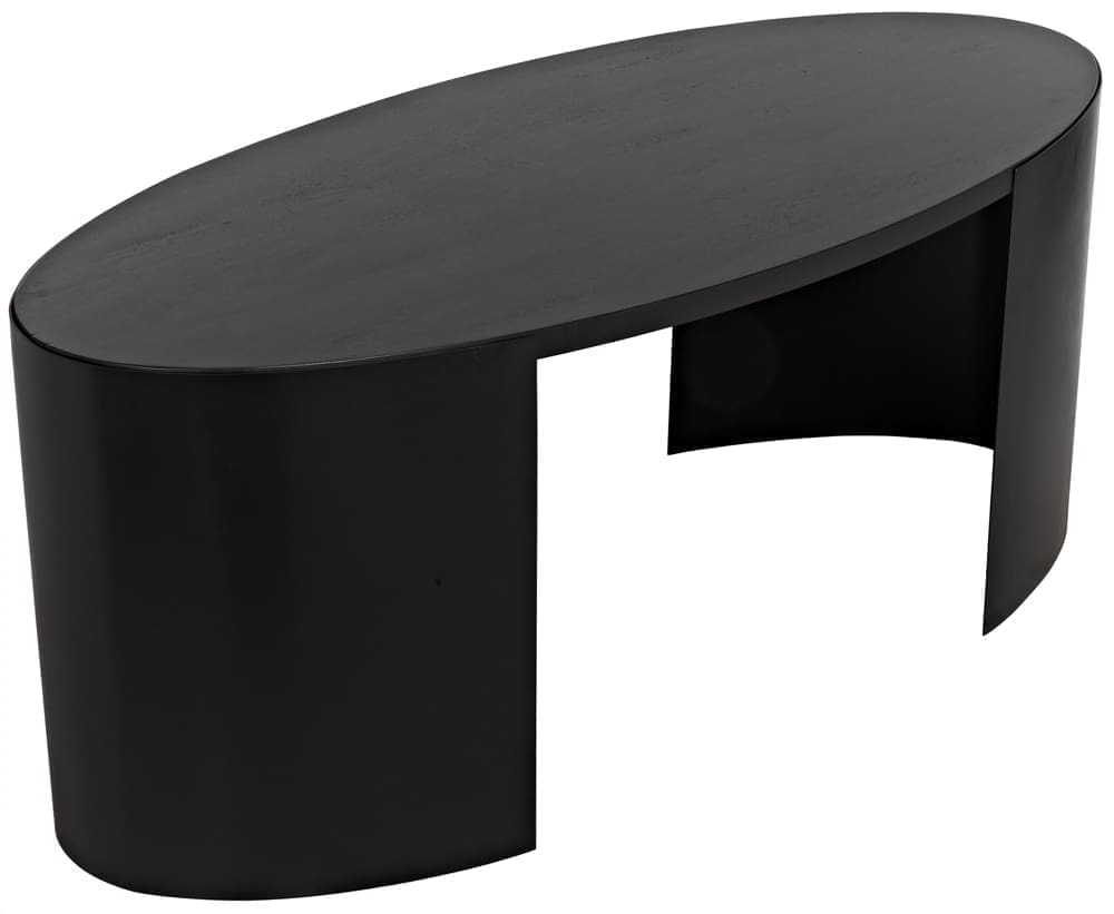Marigold Desk, Ebony Walnut with Black Iron