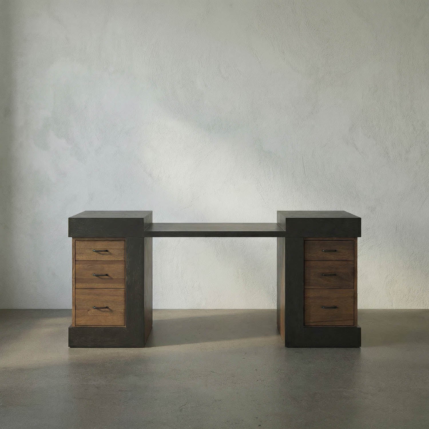 Bentley Desk, Dark/Ebony Walnut by Noir
