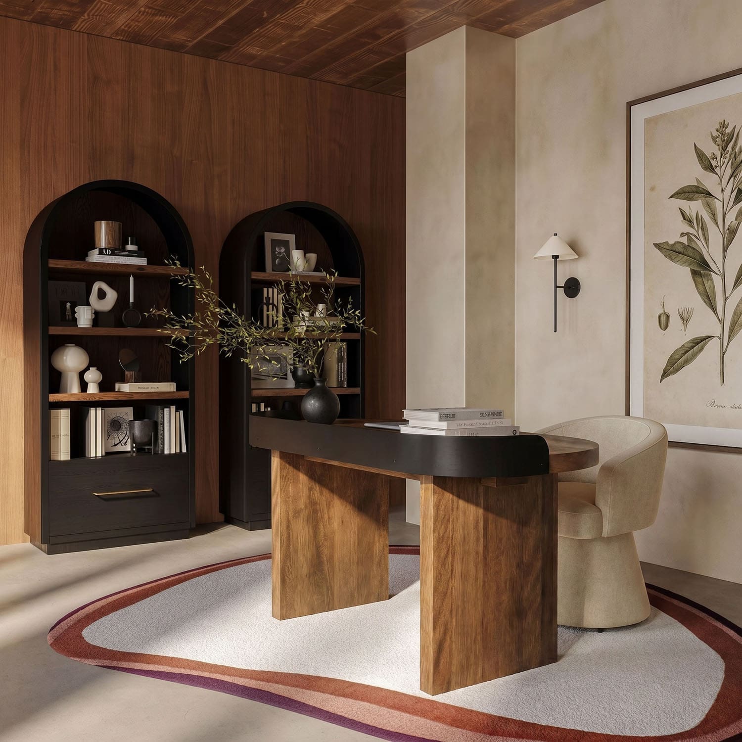 Euler Desk W/ Metal Detail