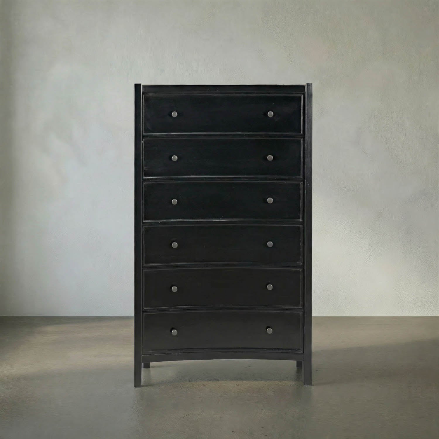 Hampton Tall Boy, Hand Rubbed Black by Noir