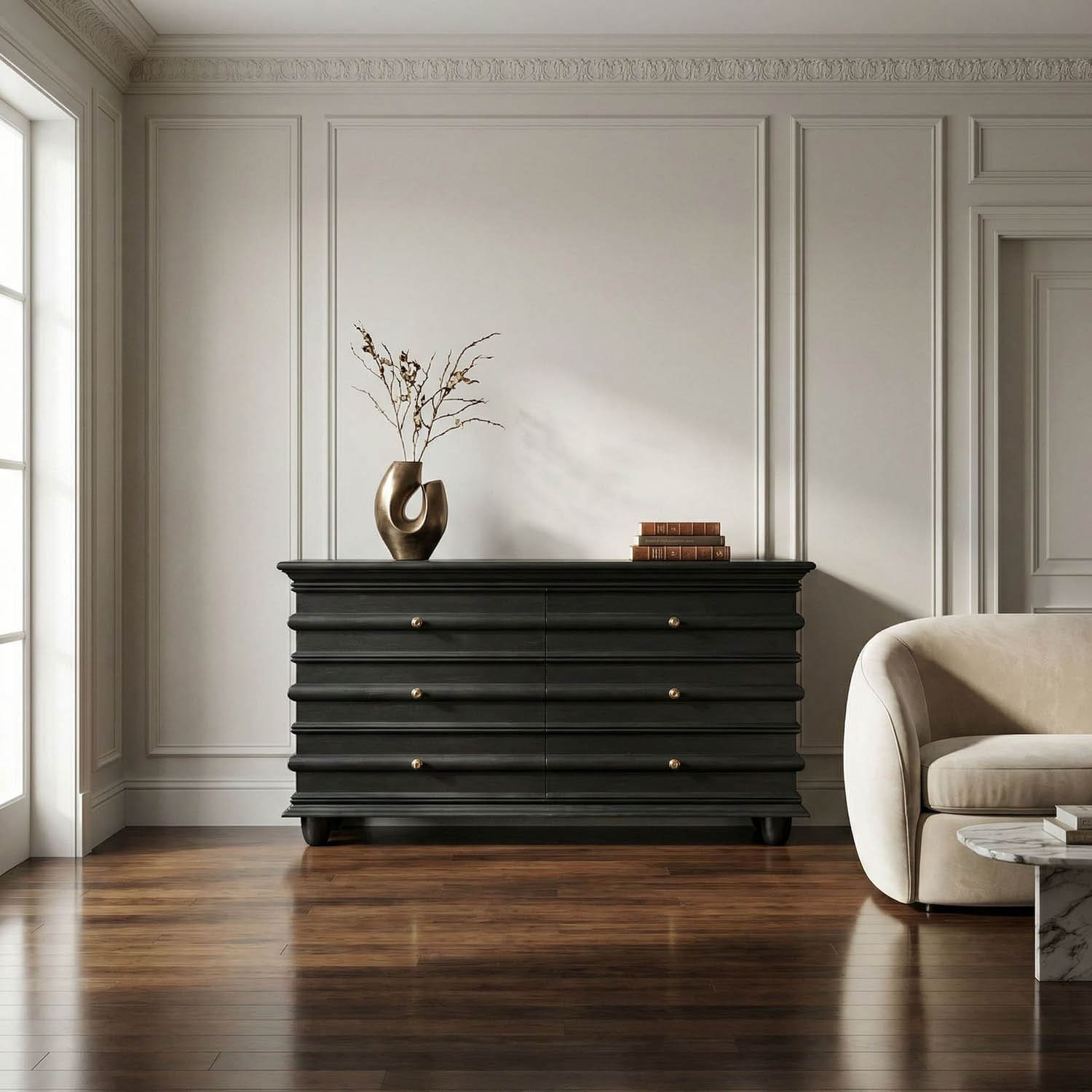 Ascona Chest, Hand Rubbed Black