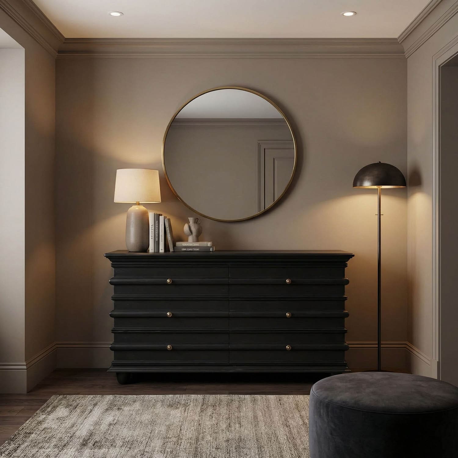 Ascona Chest, Hand Rubbed Black