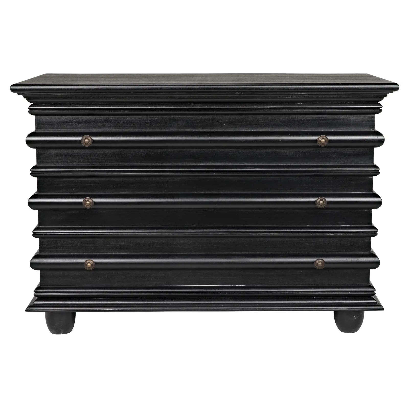 Ascona Small Chest, Hand Rubbed Black