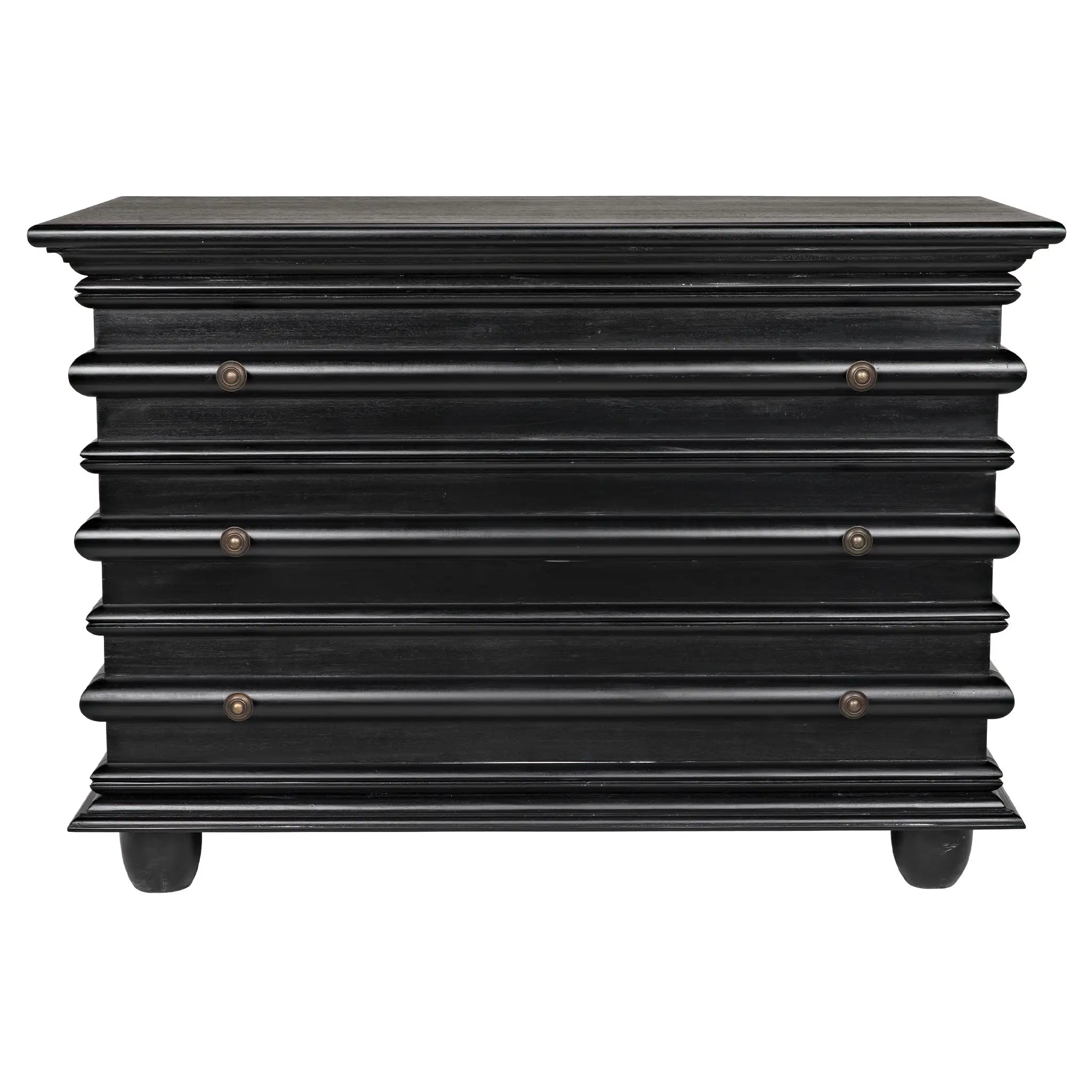 Ascona Small Chest, Hand Rubbed Black
