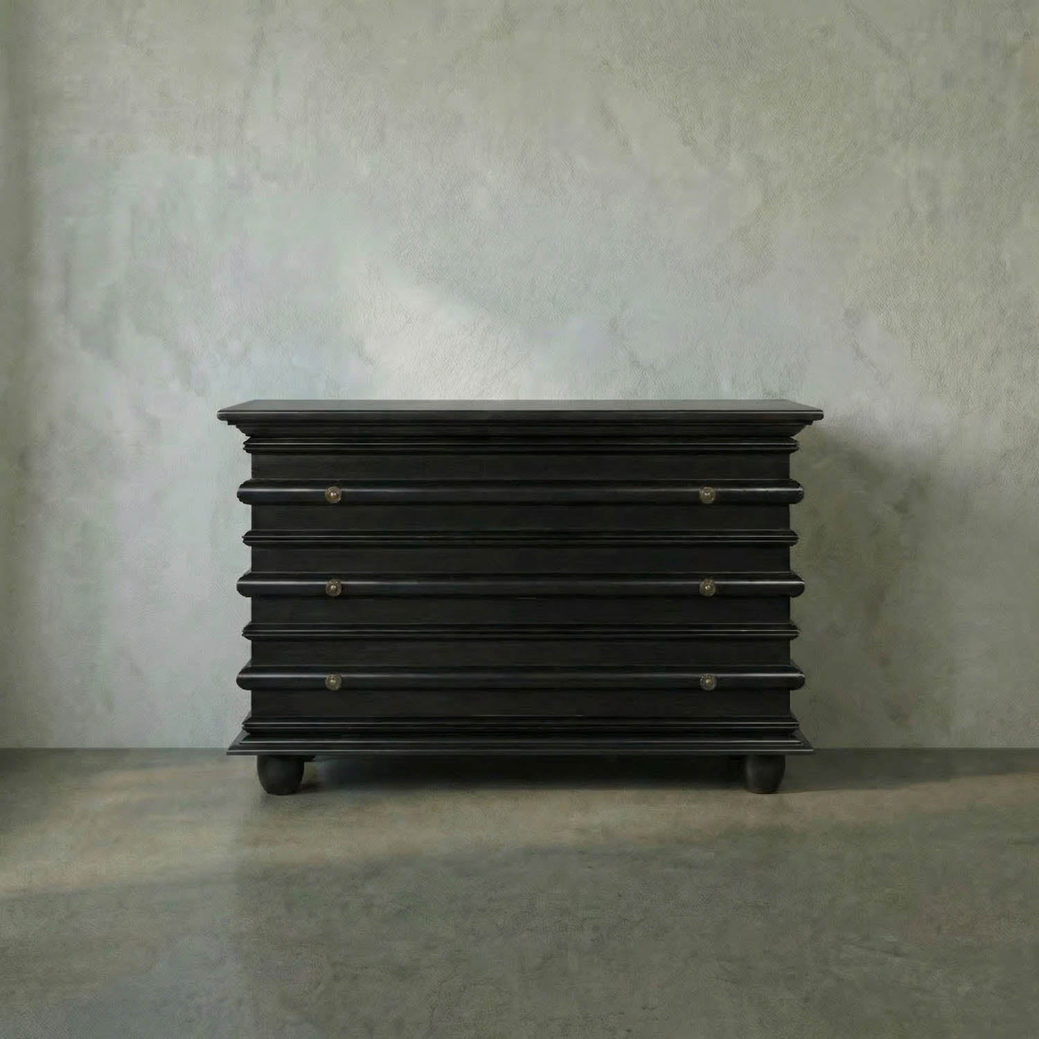 Ascona Small Chest, Hand Rubbed Black by Noir