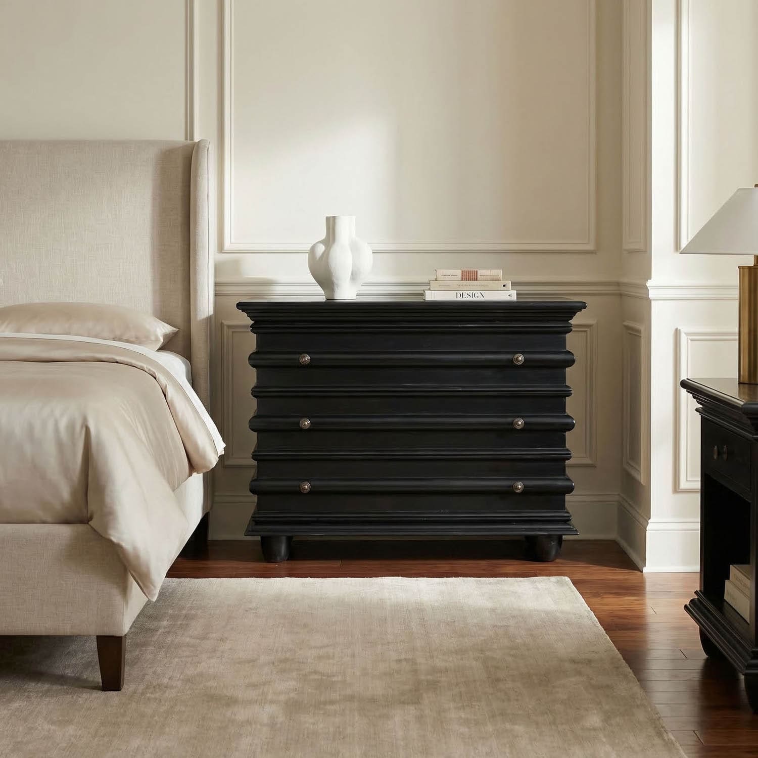 Ascona Small Chest, Hand Rubbed Black