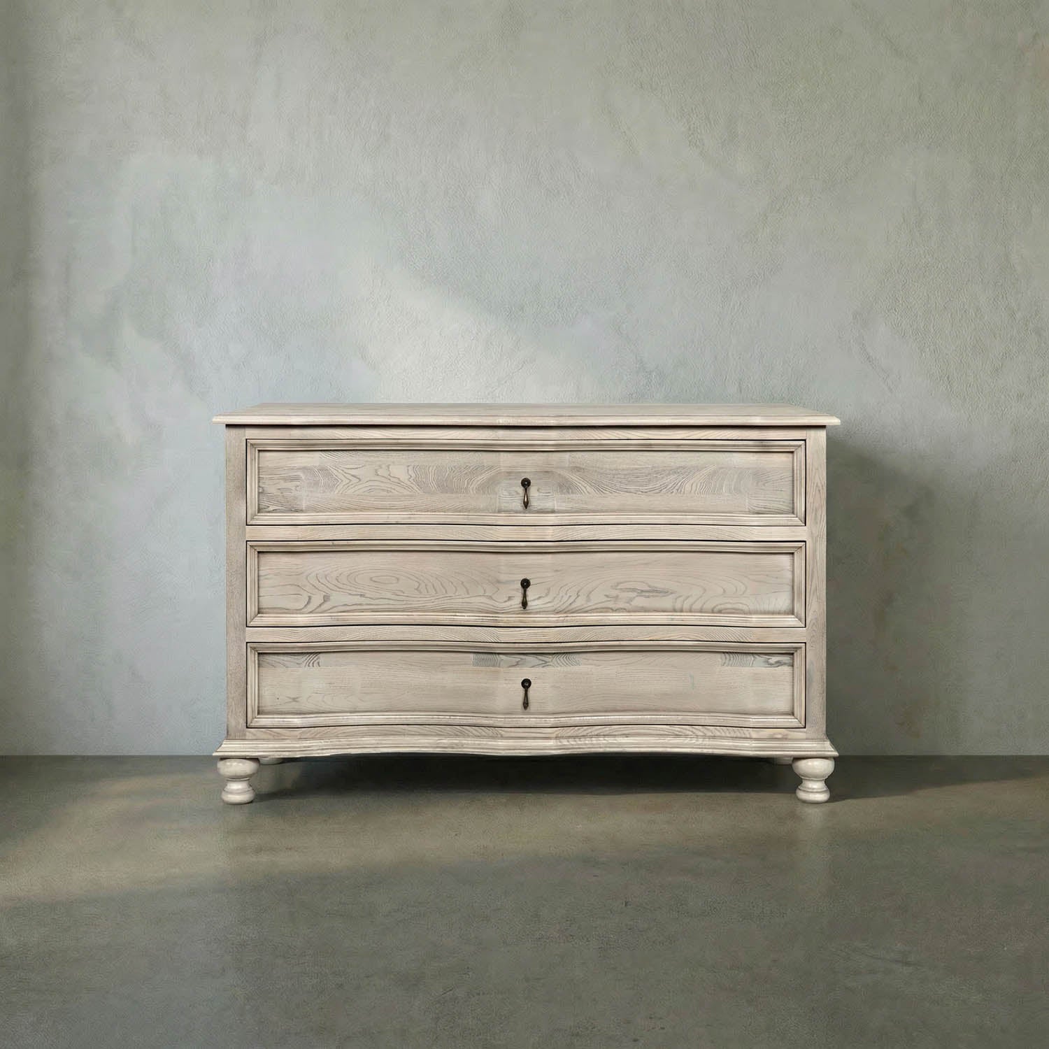 Curved Front 3 Drawer Chest by Noir