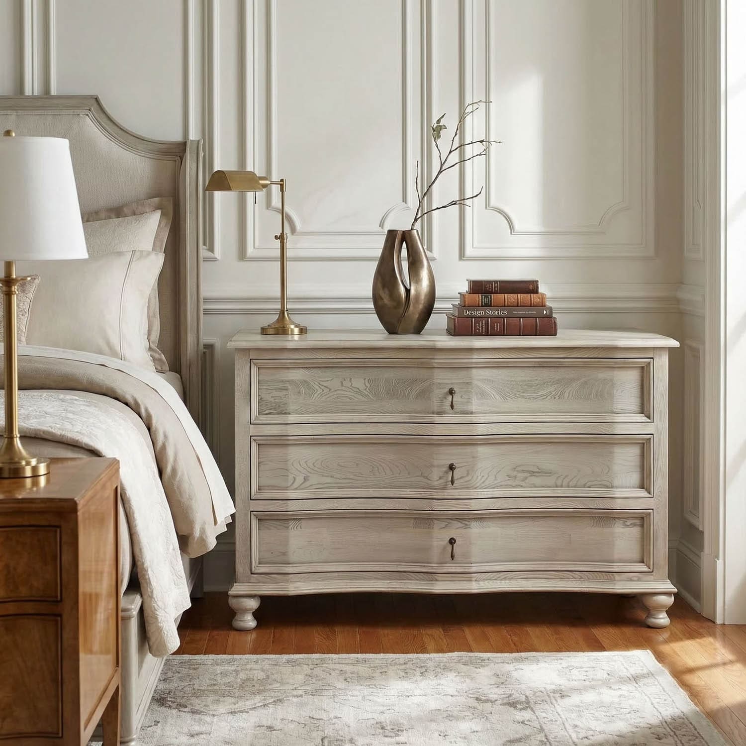 Curved Front 3 Drawer Chest