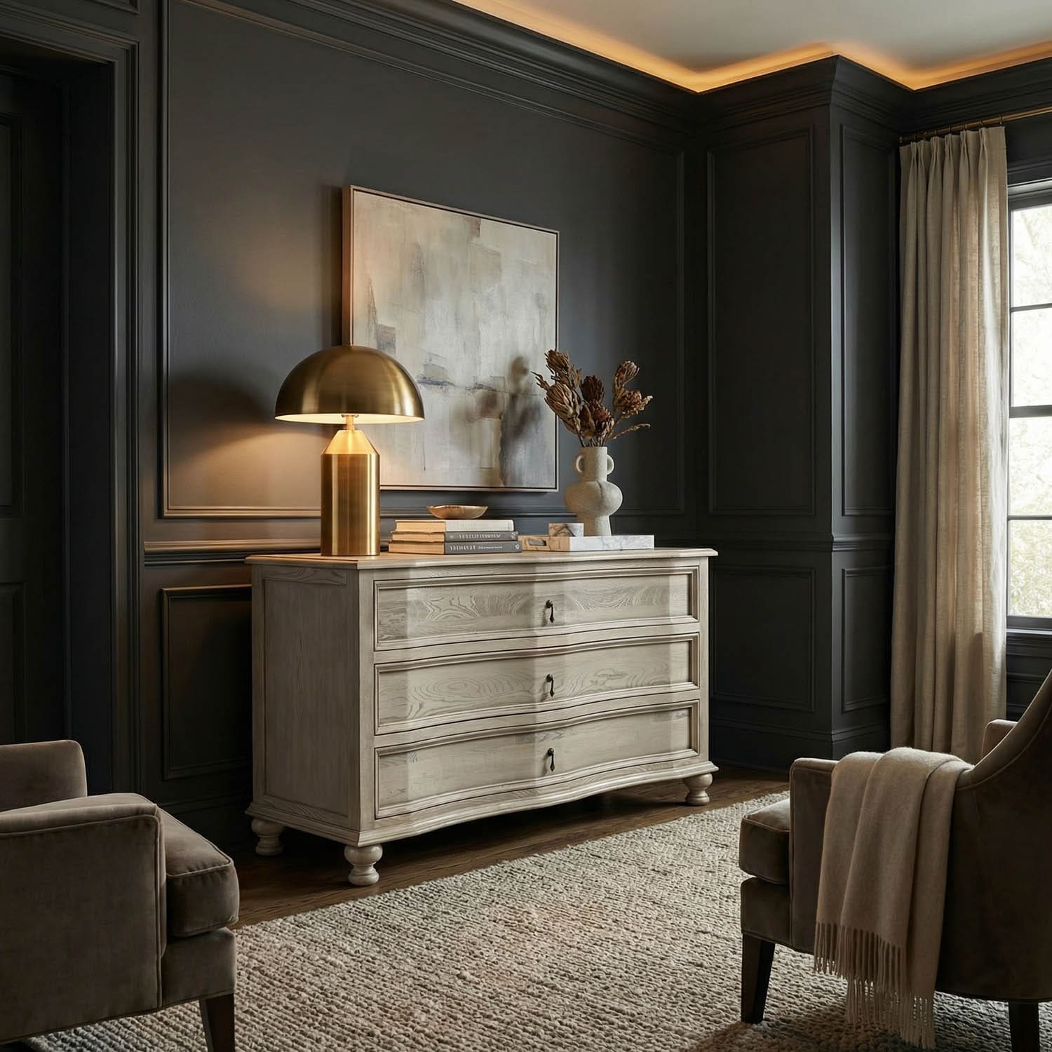 Curved Front 3 Drawer Chest