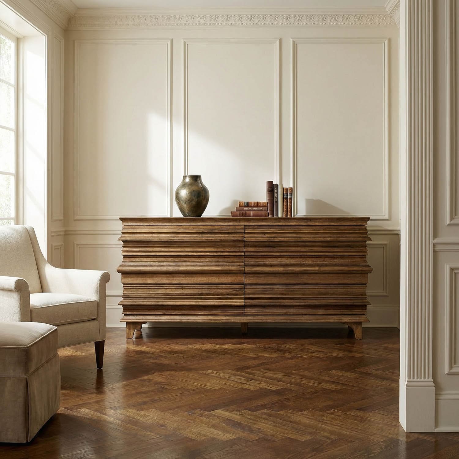 Bernard 6 Drawer, Dark Walnut