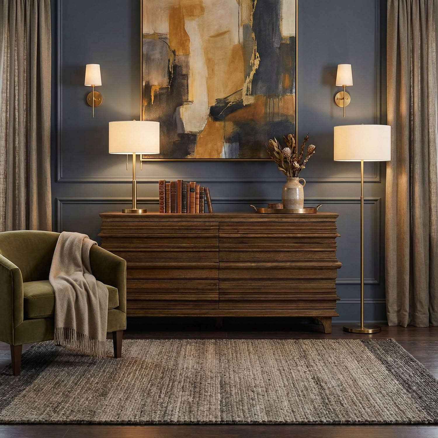 Bernard 6 Drawer, Dark Walnut