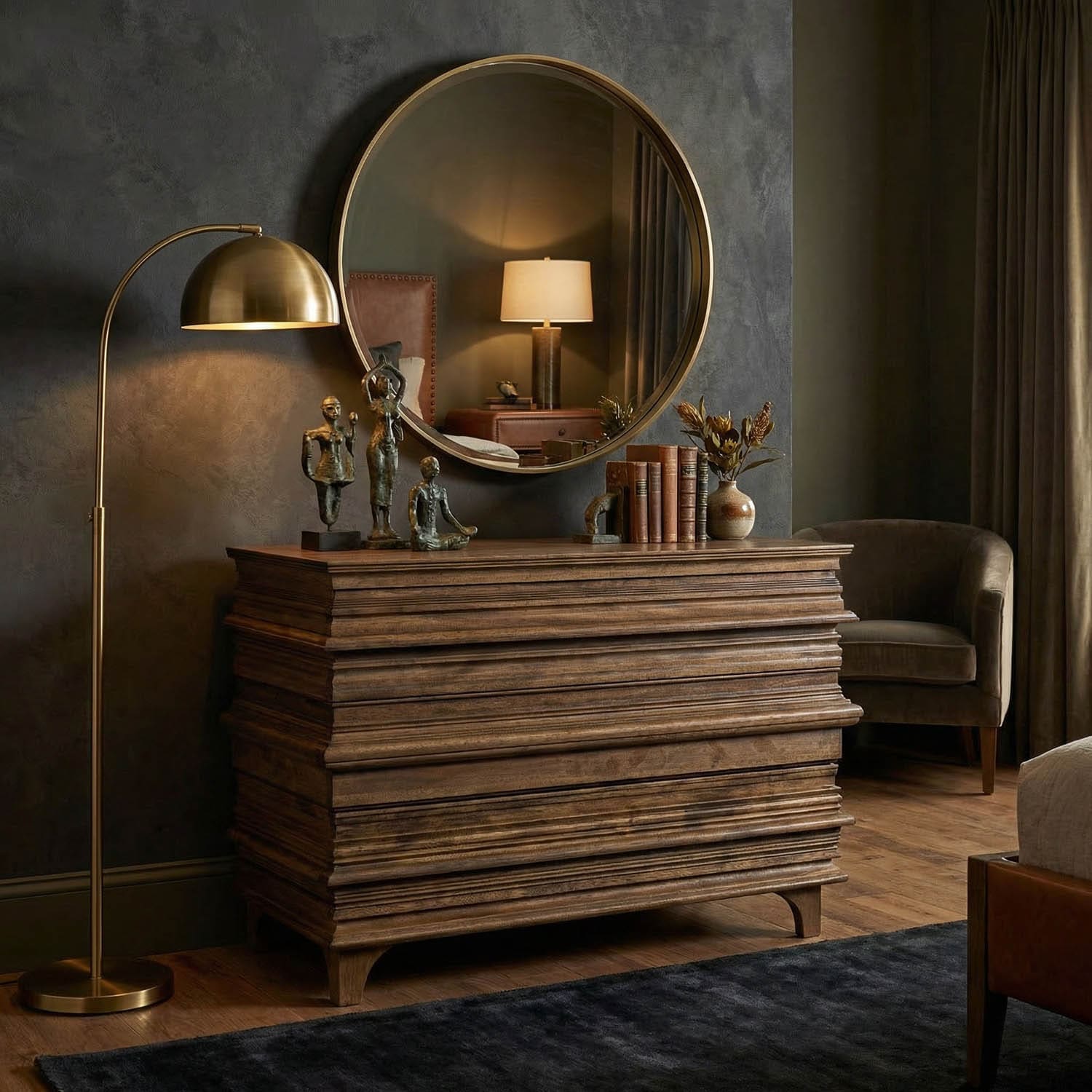 Bernard Chest, Dark Walnut