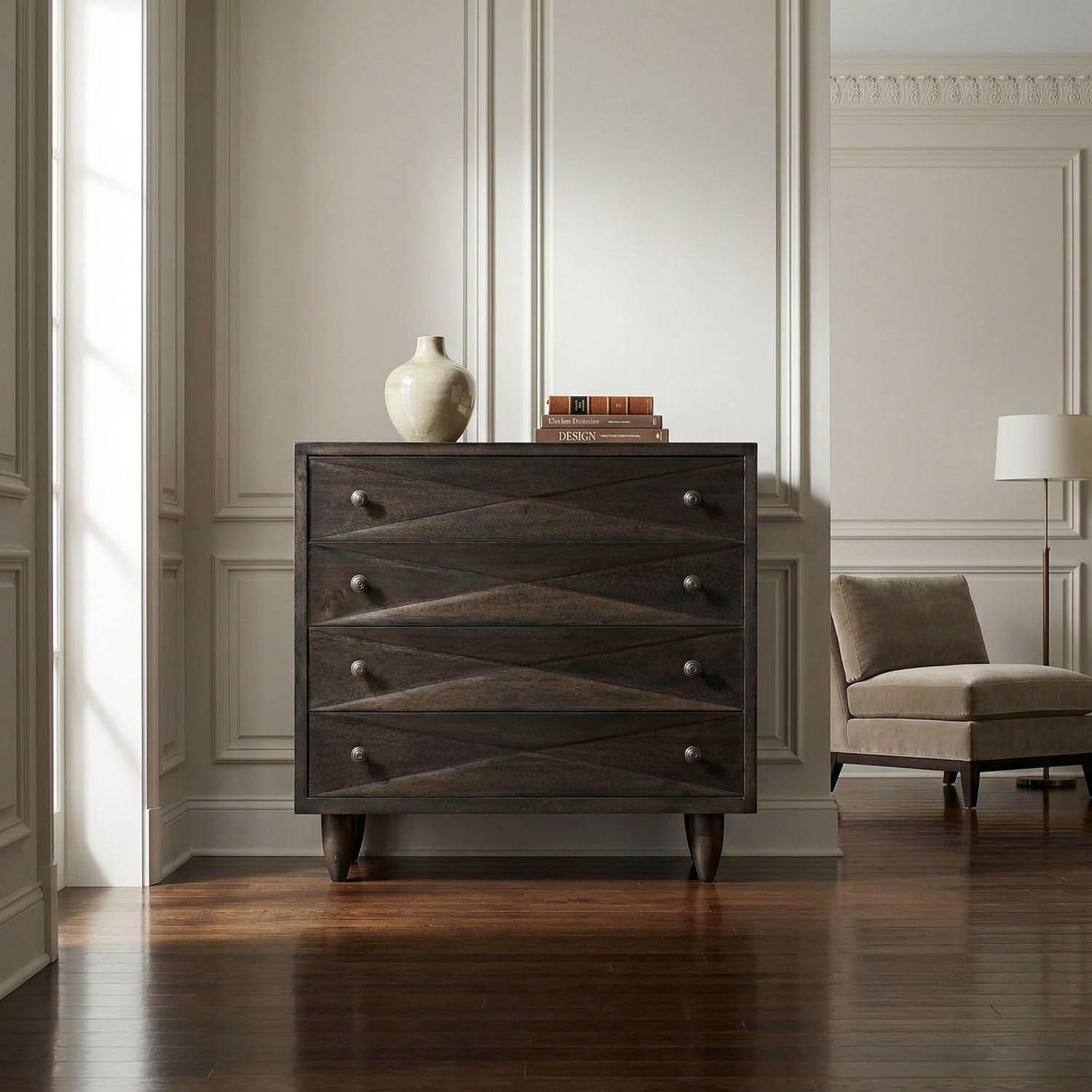Diamond Chest, Ebony Walnut