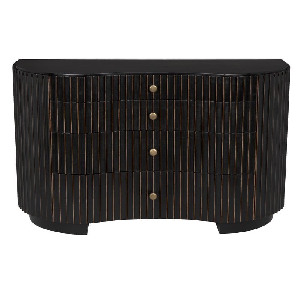 Irene Dresser, Hand Rubbed Black with Light Brown Trim