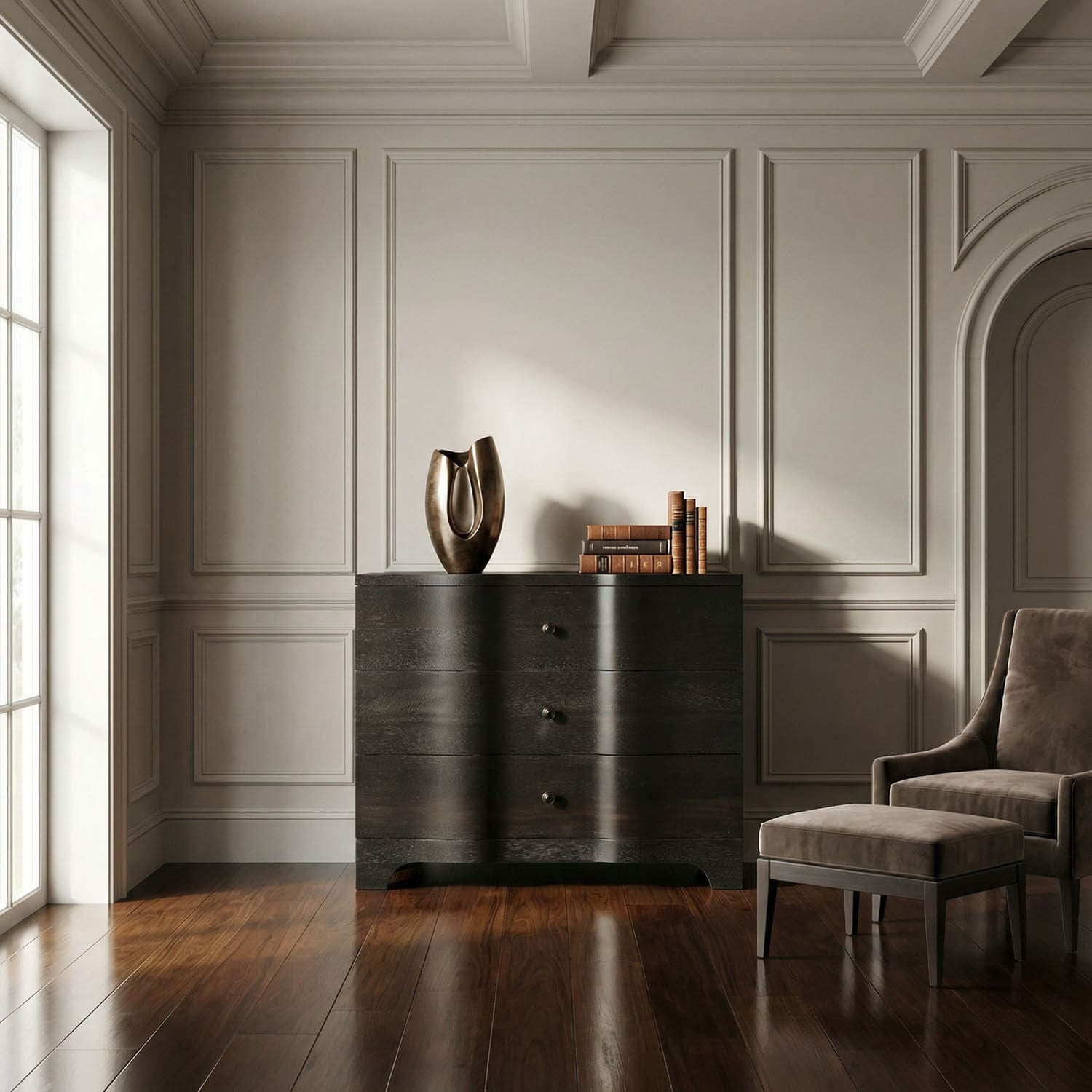 Claudie Chest, Ebony Walnut