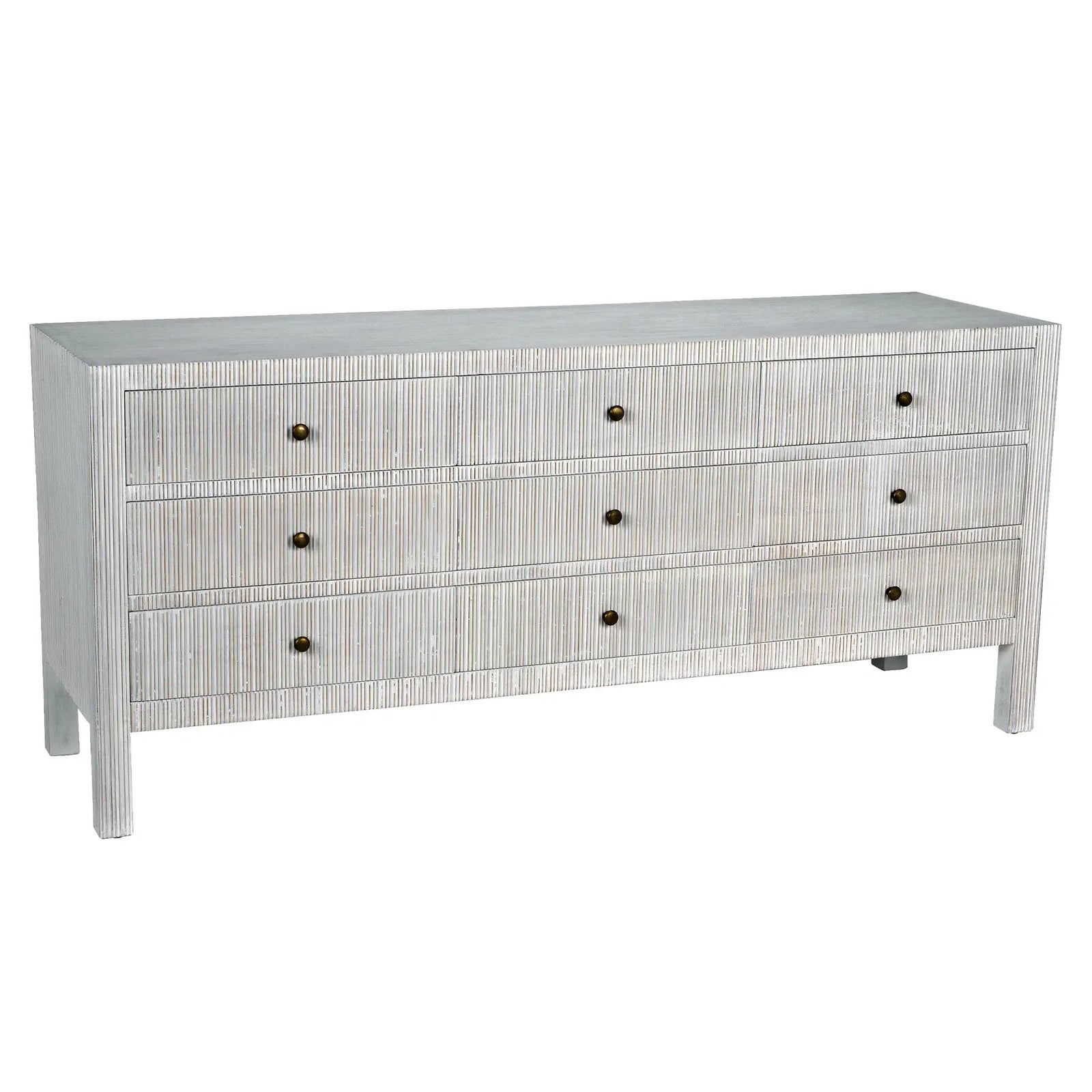 Conrad 9 Drawer Dresser, White Wash