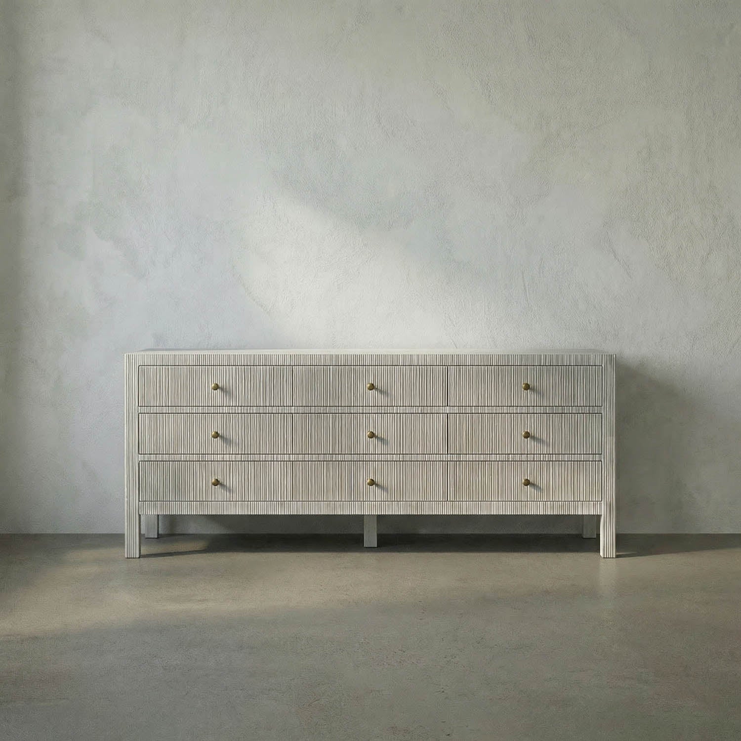 Conrad 9 Drawer Dresser, White Wash by Noir