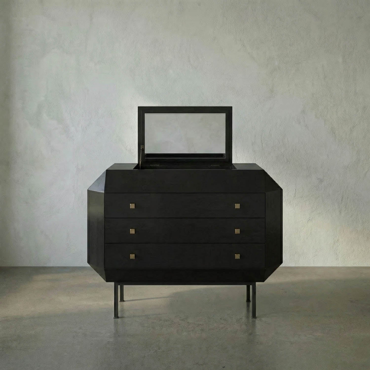 Rhiana Dresser, Hand Rubbed Black by Noir