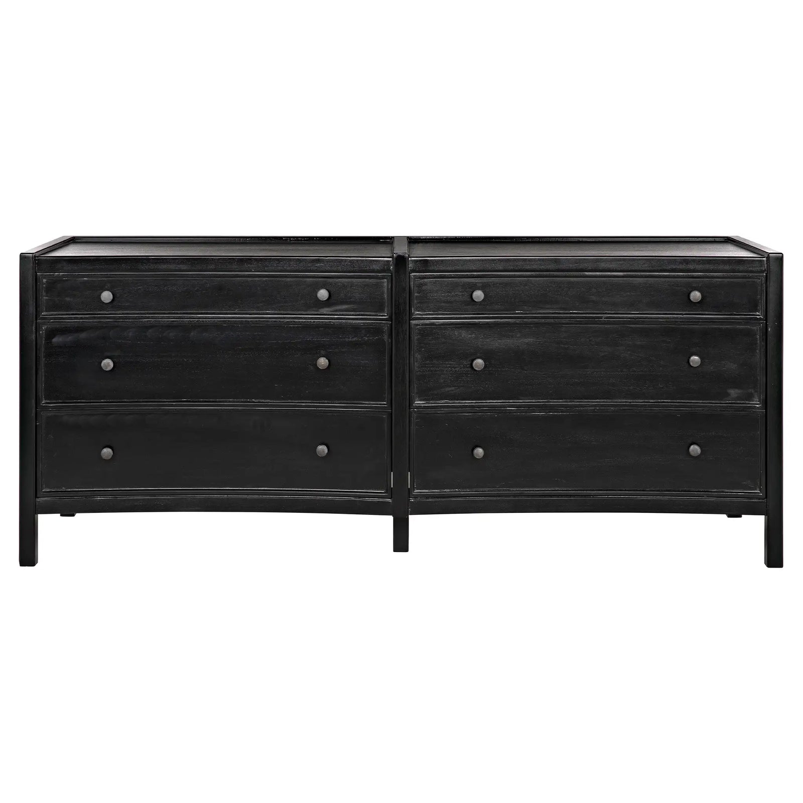 Hampton 6 Drawer Dresser, Hand Rubbed Black